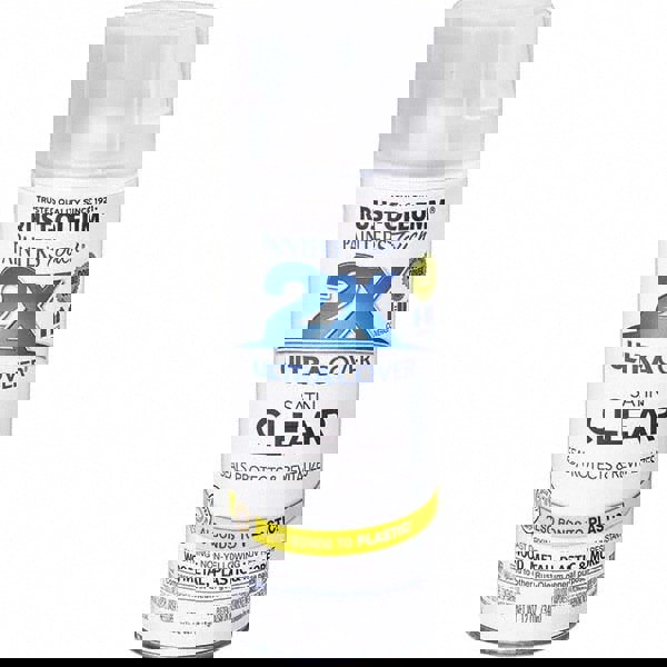 Enamel Spray Paint: Clear, Satin, 12 oz